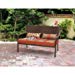 Mainstays* 500 lbs Capacity Alexandra Square Patio Love seat Bench in Orange Stripe