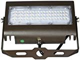 Morris 71533 50W 5000K LED Flat Panel Flood Light and Wall Pack with Bracket Mount, 4755 lm, 120-277V, Bronze