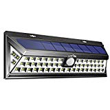 LITOM Enhanced Version Solar Lights Outdoor, 54 LED Super Bright Plating Solar Lights with Motion Sensor, Solar Powered Security Wall Lights for Front Door, Yard, Garage, Deck