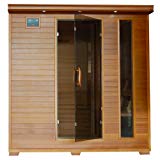 Radiant Saunas BSA1323 6-Person Cedar Carbon Infrared Sauna, 5, Dark Woodgrain