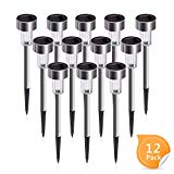 Benewell Warm White Solar Garden Lights Outdoor, Solar Powered Pathway Lights, Outdoor Landscape Lighting for Garden/Yard/Lawn(12 Pack) For Sale