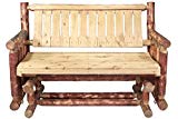 Montana Woodworks Glacier Country Collection Two Person Log Glider with Exterior Stain Finish Review