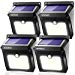 Solar Motion Sensor Lights Outdoor, ZOOKKI 28 LEDs Waterproof Solar Powered Wall Lights, Wireless Security Night Lights for Outdoor Garden Patio Yard Deck Garage Driveway Porch Fence 4 Pack