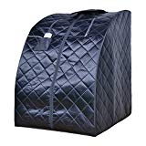 Cheap ALEKO PIN15BK Personal Folding Portable Home Infrared Sauna with Folding Chair and Foot Pad for Relaxation and Weight Loss 41 x 31 x 33 Inches Black