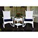 Tortuga Portside 3 Piece Patio Bistro Set in White