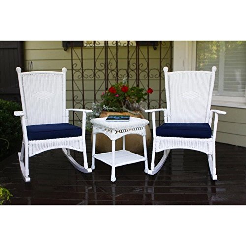 Tortuga Portside 3 Piece Patio Bistro Set in White