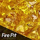 Sunflower Yellow Crushed Fire Glass 1/2″-3/4″ Firepit Glass 10 Pounds