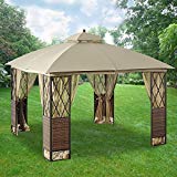 Garden Winds 10′ x 10′ Wicker Gazebo Replacement Canopy Top Cover – RipLock 350 For Sale